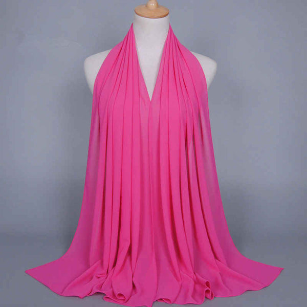 High Quality Solid Color Chiffon Vertical Sense Scarf Shawl