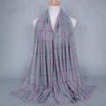 Winter Fashion Lattice Stripes Voile Scarves Shawl For Women