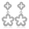 Lady Party Classical Hollow Zircon Decoration Starfish Silver Plated Stud Earrings