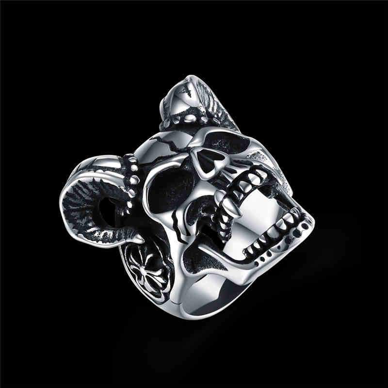Powerful Men Party Punk Style Star Shape Stainless Steel Ring