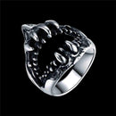 Men Cool Party Shark Mouth Shape Stainless Steel Ring
