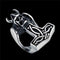 Man Punk Style Helmet Devil Skull Shape Stainless Steel Ring