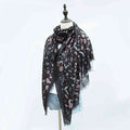 New Ethnic Style Little Sun Patterns Printing Flower Cotton Scarf