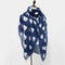 Classic Leisure Sweet Style Heart Shape Pattern Flower Cotton Lady Scarf