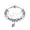 Fashion Leaves Pendant  Flower Pattern Beads Glass Women Bracelet