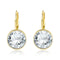 Lady Simple Round Shiny Zircon Decoration Alloy Clip Earrings