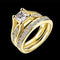 Hot Sell Fashion Prong Setting Zircon Steel 2pcs Rings