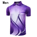 2018 Male female Table Tennis Jerseys , Polyester Turn-down collar tennis clothes, badminton Jerseys , pingpong sports Uniforms-Men Purple-4XL-JadeMoghul Inc.