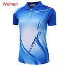 2018 Male female Table Tennis Jerseys , Polyester Turn-down collar tennis clothes, badminton Jerseys , pingpong sports Uniforms-Women Blue-4XL-JadeMoghul Inc.