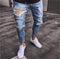 2018 Men Stylish Ripped Jeans Pants Biker Skinny Slim Straight Frayed Denim Trousers New Fashion skinny jeans men Clothes-1891-S-JadeMoghul Inc.