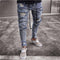 2018 Men Stylish Ripped Jeans Pants Biker Skinny Slim Straight Frayed Denim Trousers New Fashion skinny jeans men Clothes-1897-S-JadeMoghul Inc.