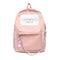 2018 MENGHUO Brand Design Badge Women Backpack Bag Fashion School Bag for Girls Female Chain Backpack Lady Shoulder Bag Mochilas-Pink-L30 W11 H41cm-JadeMoghul Inc.