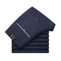 2018 Men's Stretch Stripe Casual Pants Men's Four Seasons High Quality Business Trousers Men's Straight Trousers-blue-28-JadeMoghul Inc.
