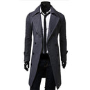 2018 New Arrivals Autumn Winter Trench Coat Men Brand Clothing Cool Mens Long Coat Top Quality Cotton Male Overcoat M-3XL T7-Dark Grey-L-China-JadeMoghul Inc.