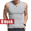 2018 New Arrivals Men gyms Summer Tank Top Bodybuilding Sleeveless Brand Casual Shirts men's hot selling gyms vest tank top 2XL-O neck Gray-S-JadeMoghul Inc.
