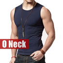 2018 New Arrivals Men gyms Summer Tank Top Bodybuilding Sleeveless Brand Casual Shirts men's hot selling gyms vest tank top 2XL-O neck Navy-S-JadeMoghul Inc.