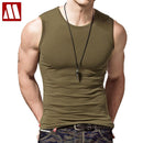 2018 New Arrivals Men gyms Summer Tank Top Bodybuilding Sleeveless Brand Casual Shirts men's hot selling gyms vest tank top 2XL-O neck Navy-S-JadeMoghul Inc.