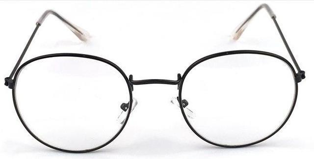 2018 New Designer Woman Glasses Optical Frames Metal Round Glasses Frame Clear lens Eyeware Black Silver Gold Eye Glass-black-JadeMoghul Inc.