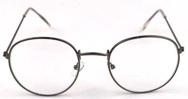 2018 New Designer Woman Glasses Optical Frames Metal Round Glasses Frame Clear lens Eyeware Black Silver Gold Eye Glass-gun-JadeMoghul Inc.