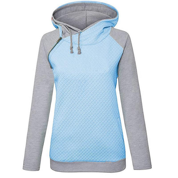 2018 New Fahsion Hoodies For Women Zipper decoration Long Sleeve Spring Autumn-White-XXL-JadeMoghul Inc.