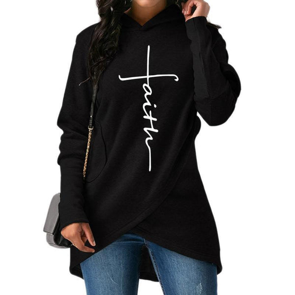 2018 New Fashion Faith Print Kawaii Sweatshirt Femmes Sweatshirts Hoodies Women Youth Female Pockets Creative Plus Size-Black-XXL-JadeMoghul Inc.