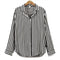 2018 New Spring Autumn Women Blouse Flower V-Neck Long Sleeve Work Shirts Women office Tops Striped blouse for business-black-L-JadeMoghul Inc.