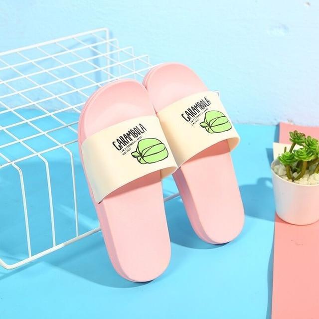 2018 New Women Slippers Fashion Summer lovely Ladies Casual Slip On Fruit jelly Beach Flip Flops Slides Woman Skid Indoor Shoes-Pink-6-JadeMoghul Inc.