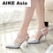 2018 spring heel High Heels Sandals lady Pumps classics slip on Shoes sexy Women party shoes gold silver Wedding Slingbacks 8cm-Silver-5-JadeMoghul Inc.
