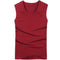 2018 Summer Men's fashion Tank Tops O neck sleeveless vest Male 100% cotton Fitness Vests Man Korean slim tee shirts Asian S-XXL-V neck Wine-S-JadeMoghul Inc.