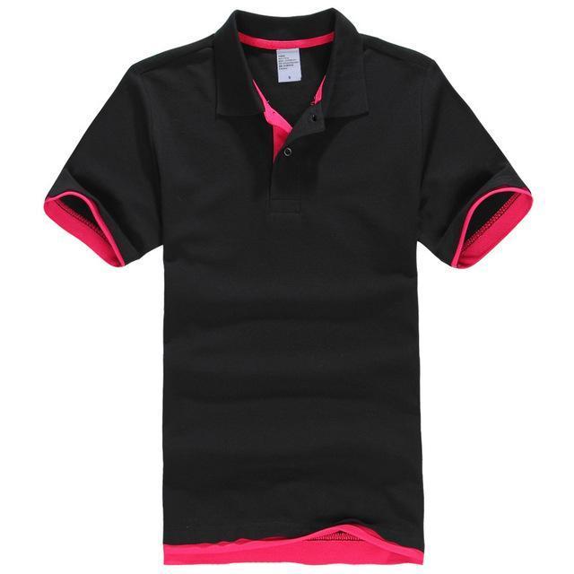 2018 Summer Polo Shirt Men Short Sleeve Breathable Cotton Casual Short Sleeve Mens Polo Shirts Lovers Women Polo-black rose-XS-JadeMoghul Inc.