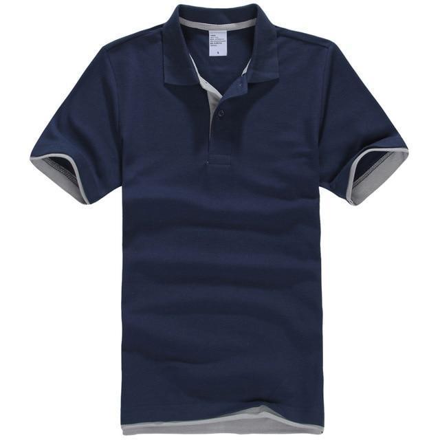 2018 Summer Polo Shirt Men Short Sleeve Breathable Cotton Casual Short Sleeve Mens Polo Shirts Lovers Women Polo-navy grey-XS-JadeMoghul Inc.
