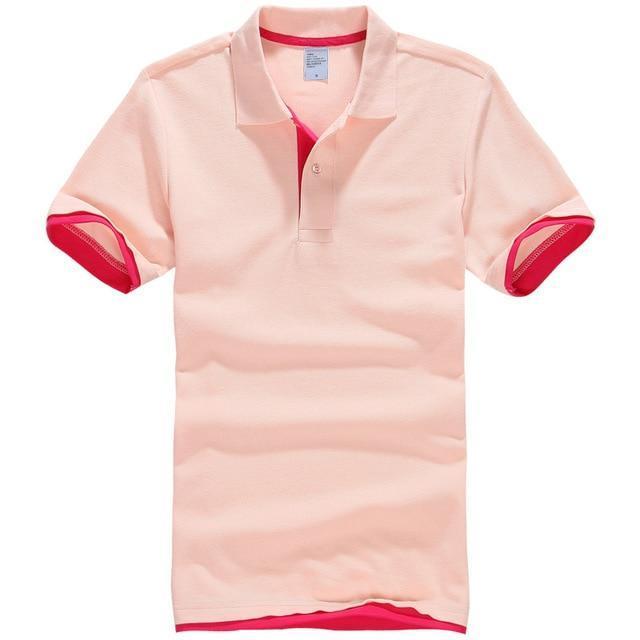 2018 Summer Polo Shirt Men Short Sleeve Breathable Cotton Casual Short Sleeve Mens Polo Shirts Lovers Women Polo-pink rose-XS-JadeMoghul Inc.