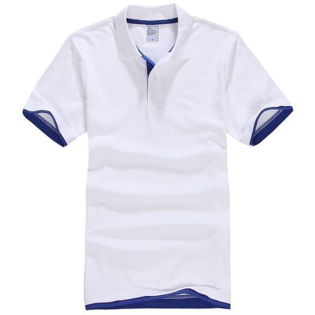 2018 Summer Polo Shirt Men Short Sleeve Breathable Cotton Casual Short Sleeve Mens Polo Shirts Lovers Women Polo-white blue-XS-JadeMoghul Inc.