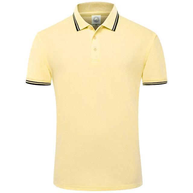 2018 Summer Style Cotton Man Polo Shirts Solid Color Short Sleeve Slim Breathable Famous Brand Men's Polos Shirts Male Tops XXXL-Yellow-XS-JadeMoghul Inc.