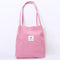 2018 Women Corduroy Canvas Tote Ladies Casual Shoulder Bag Foldable Reusable Shopping Bags Beach Bag Female Cotton Cloth Handbag-Pink-JadeMoghul Inc.