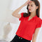2018 Women Shirt Chiffon Blusas Femininas Tops Short Sleeve Elegant Ladies Formal Office Blouse Plus Size Chiffon Shirt clothing-red-S-JadeMoghul Inc.