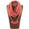 Lady Water Drop Shape Acrylic Pendant Chiffon Scarf Necklace