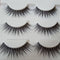 New Fashion Natural Style 3 Pairs Handmade Thick Black False Eyelashes