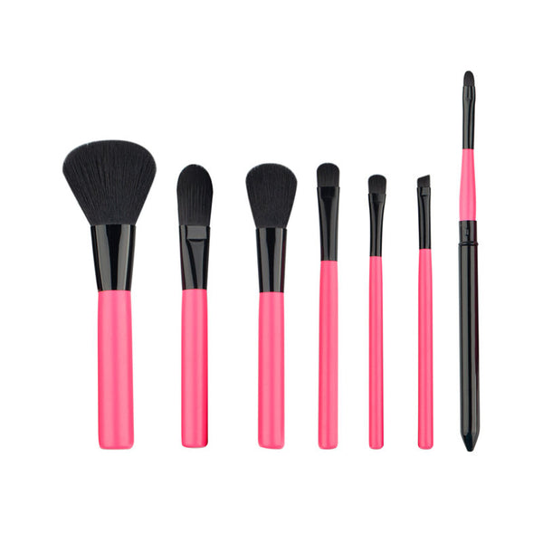 Fashion Popular Girl Necessity 7Pcs Rose Red Nylon Brushes