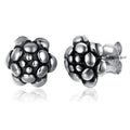 Antique Sun Flower Model Sterling Silver Stud Earrings