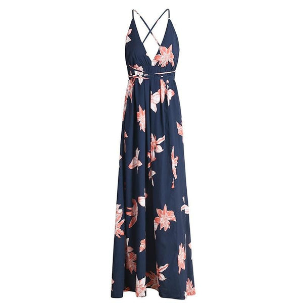 New Style Fashion Embroidery Strapless Print Long Female Dress