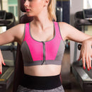 Front Buckle Zipper Double Layer Shockproof Sports Yoga Bra