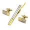 Prevalent Double Colors Crossing Diamond Iron Quality Cufflinks Tie Clip Suit