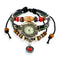 Hot Sale Wooden Beads Red Ball Multilayer Leather Bracelet Watch