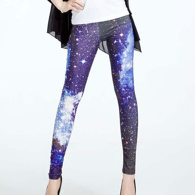 Woman Hot Sale Digital Printing Blue Star Sexy Leggings