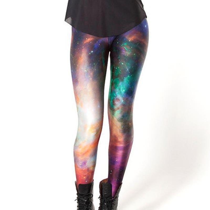 Woman Fashion Digital Printing Star Rainbow Slim Sexy Leggings