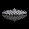 Classical Pave Diamond Crown Silver Plated Alloy Bride Wedding Tiaras