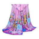 Hot Sale Flower Multicolor Female's Chiffon Scarf