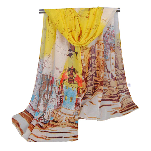 Hot Sale Multicolor City Female's Chiffon Scarf