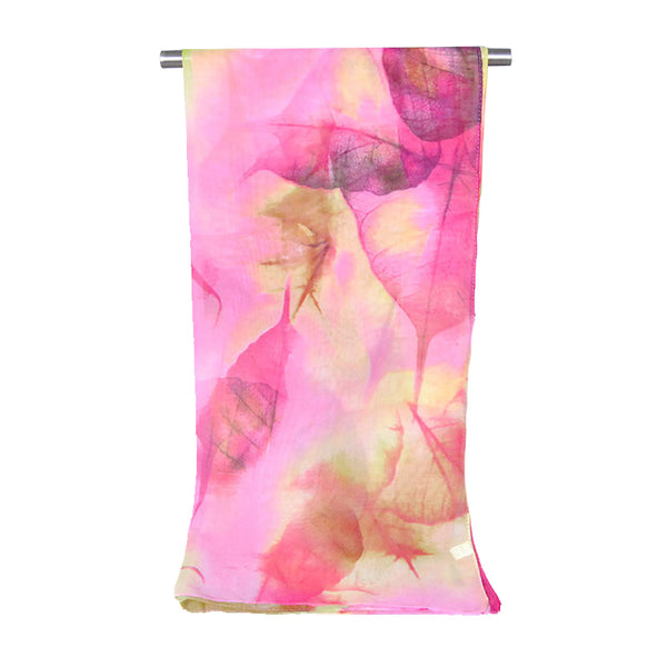 Fashion Multicolor Leaf Female's Chiffon Scarf